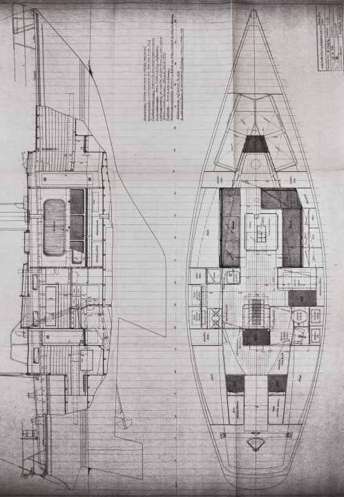Plan of the Miglitsch 42 "Fischkind" | YACHT/Frithjof Pinck