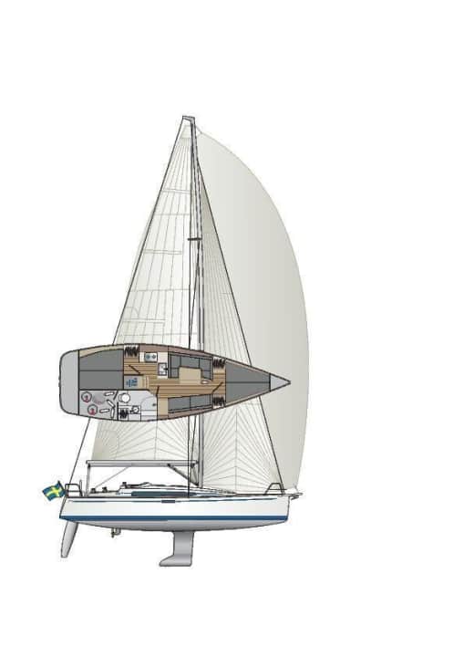   Risszeichnung der Arcona 345