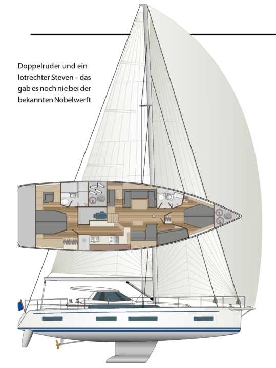 Crack of the Amel 50 | Drawing: YACHT/N. Campe