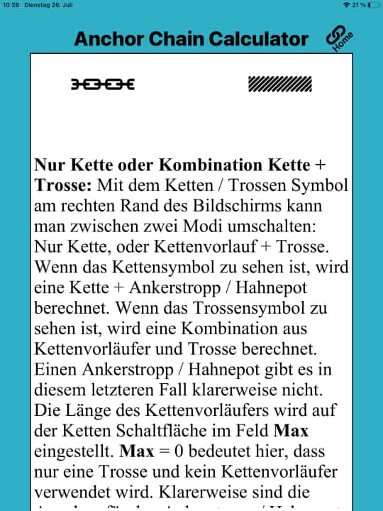   Derrière les icônes d'information de l'application se cachent des textes d'aide avec des explications détaillées sur l'utilisation.