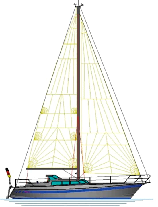 Die aus Aluminium gebaute Twinkielyacht basiert auf den Plänen Kurt Reinkes | Zeichnung: Michael Matzerath