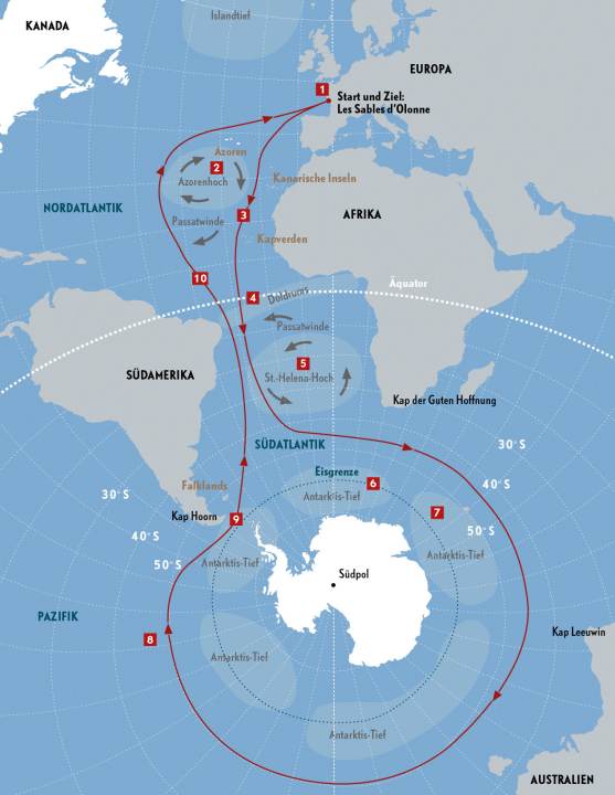 Die wichtigsten Hotspots der Vendée Globe