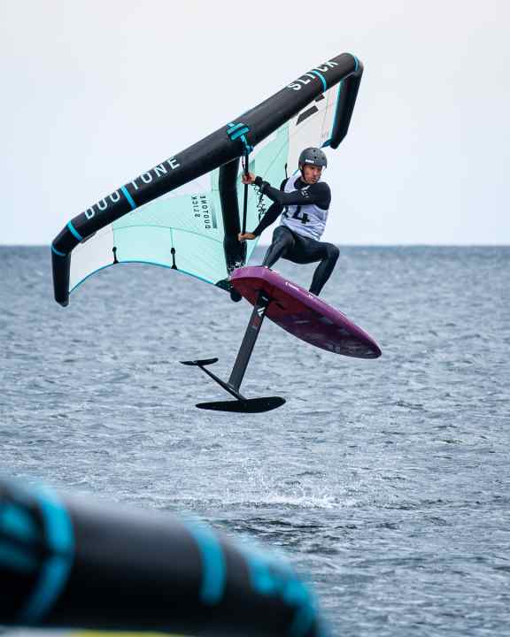 Klaas Voget tricks his way to becoming German Wingfoiling Champion at the Foil Festival