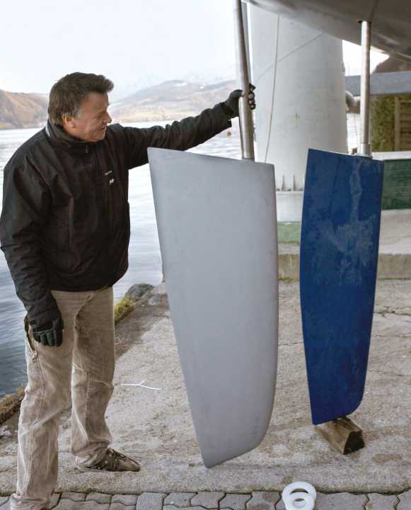 New rudder blade
