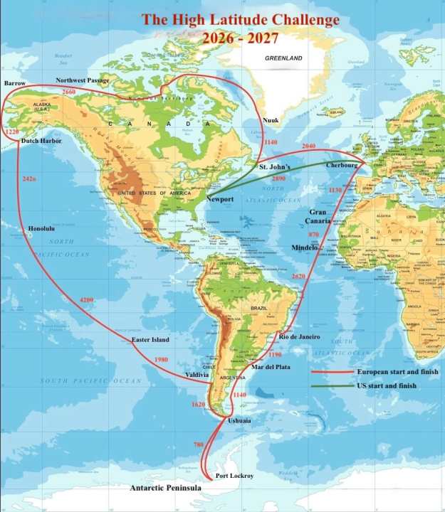 Im Uhrzeigersinn einmal rund um ganz Amerika: die Route der “High Latitude Challenge”