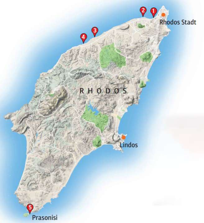 Die besten Windsurf-Spots auf Rhodos