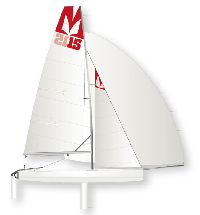 The sail plan is contemporary with fathead main and gennaker. The set costs 1,587 euros new