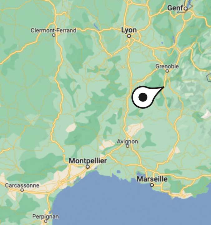 Lac Monteynard is located 50 kilometres south of Grenoble.