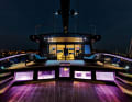 View from the outside: The owner sleeps aft in front of the stern terrace on the 50 metre long Wally "Better Place"