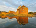 The historic citadel of Landskrona in the evening light