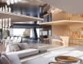 Deckenpaneele unterteilen den Salon in einzelne Inseln. | Bild: Icon/Bernd Weel