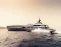 Strong dynamics: the equipment carrier and trapezoidal windows create a striking look. The Dutch company also builds the Amels 60 with a continuous hull cut-out