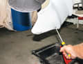 The gearbox oil should be drained and replaced for better control