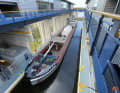 10 October 2022: first special transport through the new Niederfinow ship lift with a 390 t, 5.60 m high turbine