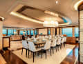 Sinot integrated the dining area for fourteen people into this room