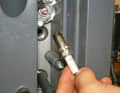A look at the candle (candle image) provides information about the combustion