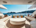 There is a jacuzzi at the front of the sun deck