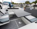 Our test boat had the weekender version and a table as additional equipment.