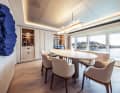 Dining area: The secluded table with a 4.5 metre wide panoramic window is the centre of family life