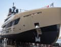 The hull and superstructure of the 50 metres are made of aluminium.