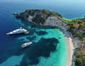There are many fantastic anchor bays with beaches - here on the smaller island of Ithaca