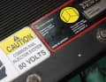 Stickers on the engines often provide information about the correct antifreeze protection