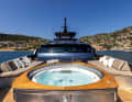 The bow area with jacuzzi for six people