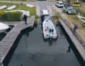 Before it starts, there is a trial run in the slipway