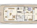 Upper deck: Benetti converts the study opposite the captain's cabin into a sixth guest cabin on request