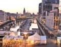 Beste Lage: Rheinauhafen in Köln mit den markanten Kranhäusern auf der rechten Bildseite