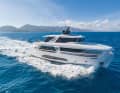Infynito 90: The 26.97 metres travel with MAN V12 engines. Depending on the power selected, top speeds of up to 22 knots are possible
