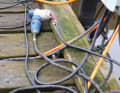 Wild growth on the bridge. Adapters and distributors are a safety risk
