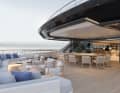 Inviting: The spacious outdoor areas on the upper deck, ...