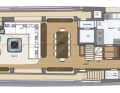 Main deck: In the owner's cabin, access to the bathroom is via the walk-in wardrobe