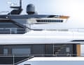 Wetterschutz: In das freitragende Dach integriert Gulf Craft drehbare Lamellen. Gläserne Fashion Plates prägen die Aufbauten-Optik