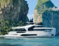 Infynito 80: Life on board the almost 24 metre yacht is likely to take place at the front. The "All-Season-Terrace" is available with a bar or dinette