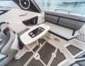The variable bench seat in the rear is complemented by a table and an upholstered single seatThe variable bench seat in the rear is complemented by a table and an upholstered single seat