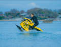 Turning the throttle activates two electric motors that quickly take the Searacer into gliding speeds of over 40 knots