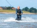 Once you are on your knees, the board is very easy to ride
