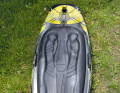The board is shaped to fit the legs