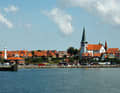 The Danish mainland and Sweden and is still a trading and fishing harbour