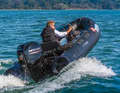 The Mercury F 50 cuts a fine figure on the Falcon 420 Tender and is identical in construction to the F60, which is also possible