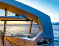 Dive in, please: The pool at the stern measures four by 4.80 metres