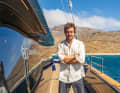 Fernando Alonso auf seiner 60 Sunreef Power Eco