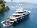 Regelmäßig zieht es die NBA-Legende nach Portofino, hier noch auf der 70 Meter langen „Amadeus“