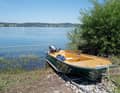 The traditional fishing gondola from the Beck & Söhne boatyard in Reichenau.