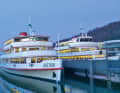 The White Fleet in the Bregenz liner harbour at the Austrian end of Lake Constance