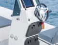 The windscreen is set very low and does not protect against the wind.