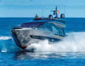 The Cranchi has a sporty silhouette and reached a maximum of 26.1 knots on our test drive.