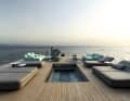 Wandelbar: Ohne Tender kommen Pool und Lounge-Mobiliar ans Licht.